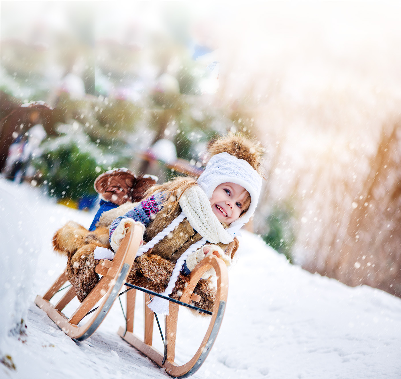 Enfants dans la neige