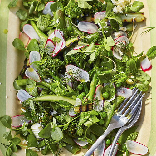 Broccoli-Spinat-Salat mit Radieschen