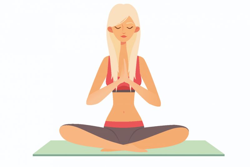 Yoga - der Schneidersitz