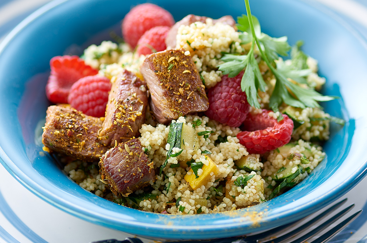 Bild eines Pfefferminz-Zucchetti-Couscous