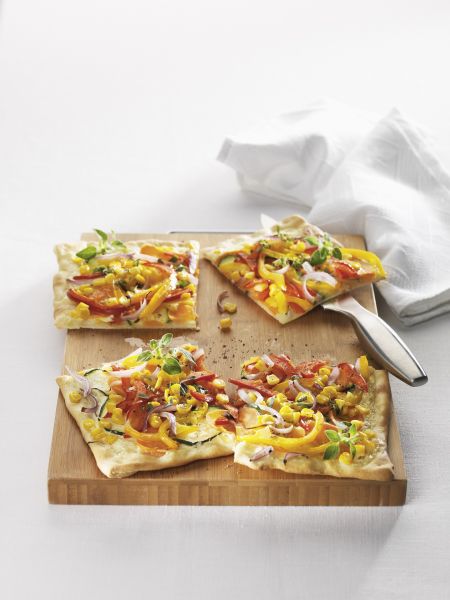 Vegetarischer Flammkuchen