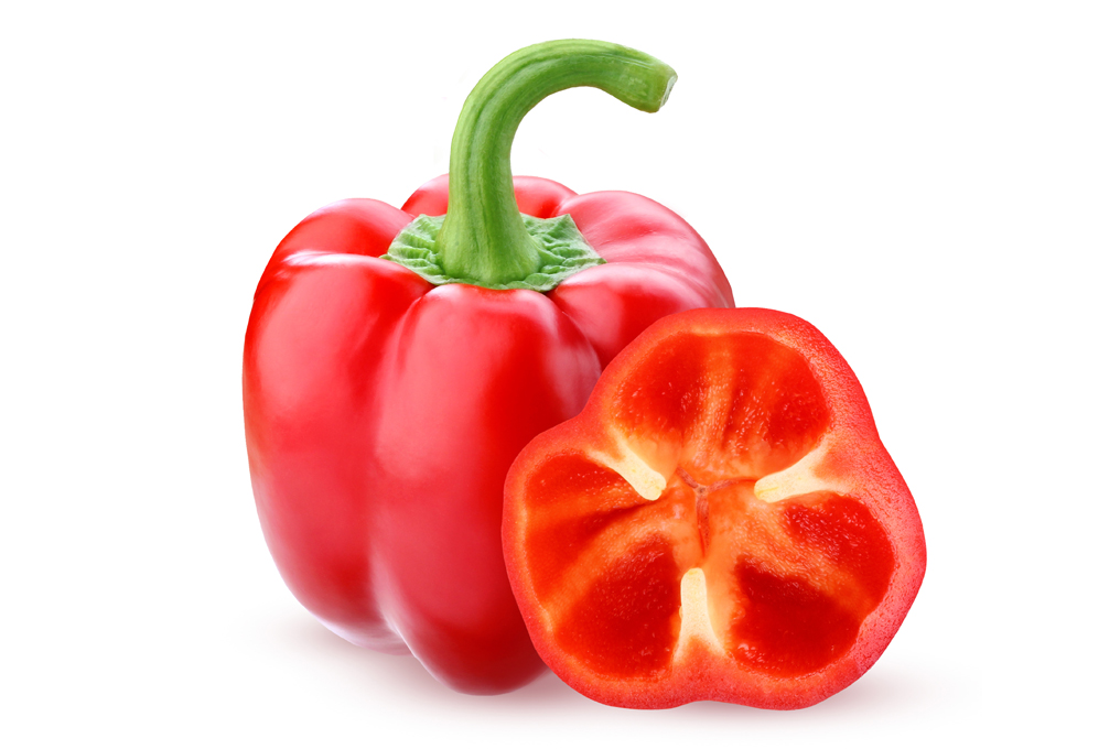 Paprika zum Dip servieren