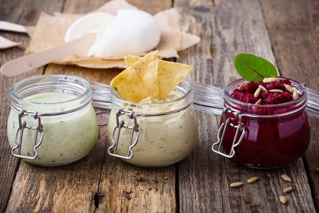 Dips in Glasbehältern aufbewahren