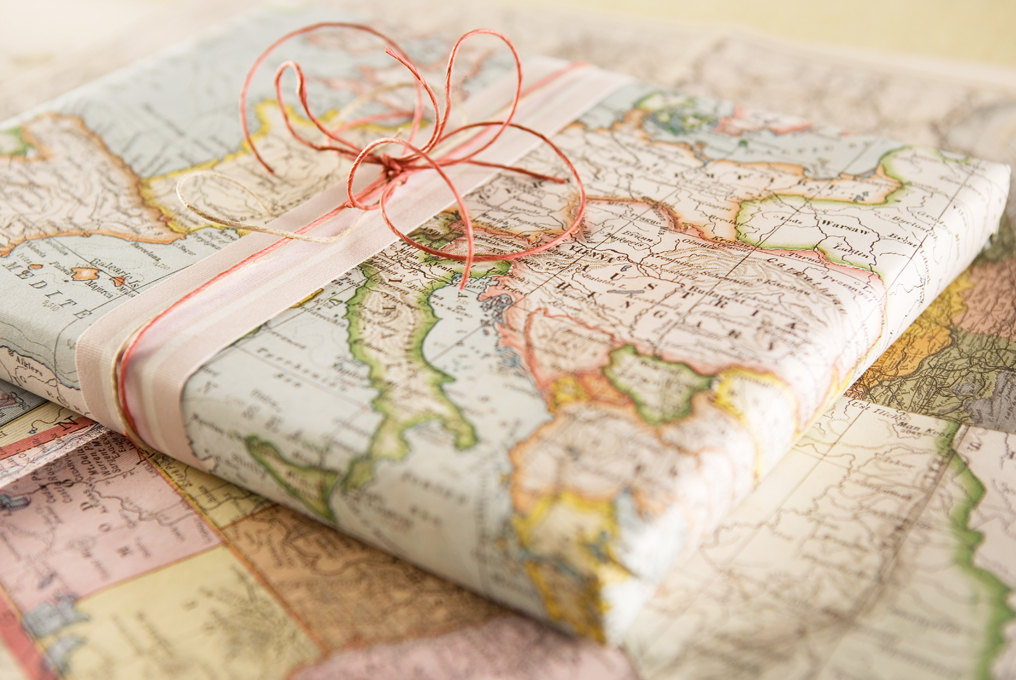 Mappa escursionistica come cofanetto regalo