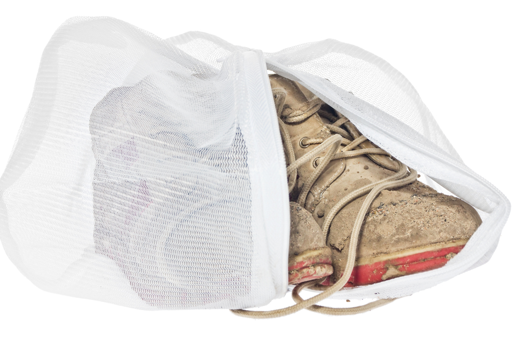 scarpe in tessuto in borsa