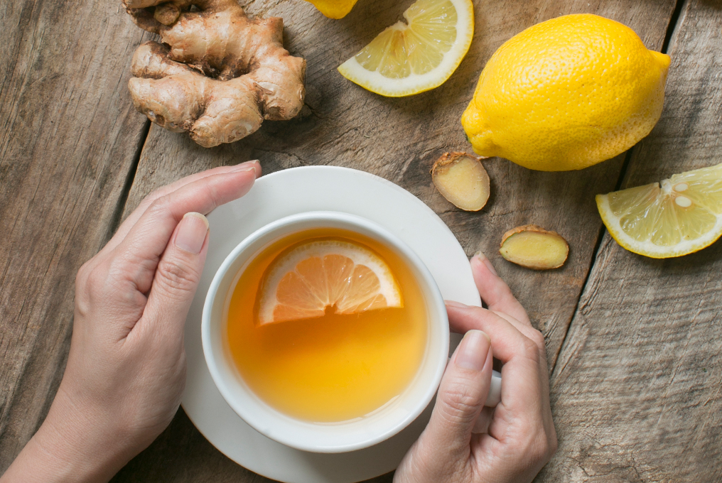 Thé avec tranche d'orange