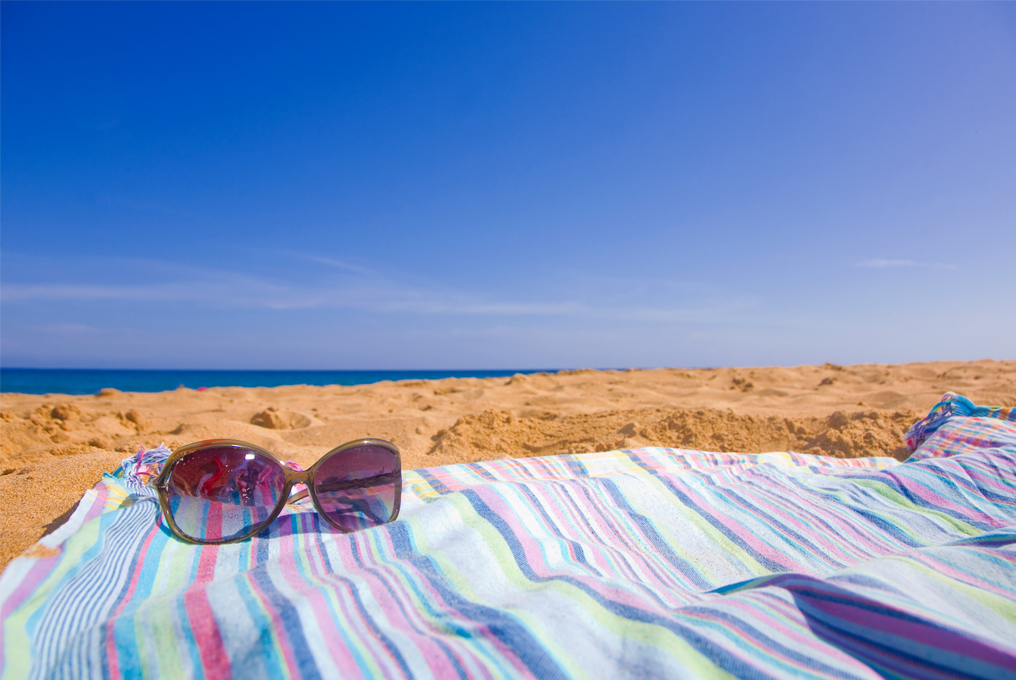 Un telo mare sulla sabbia.