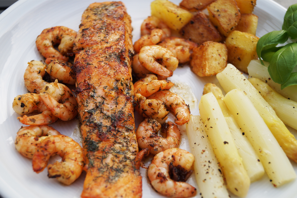 Menù di asparagi di mare.