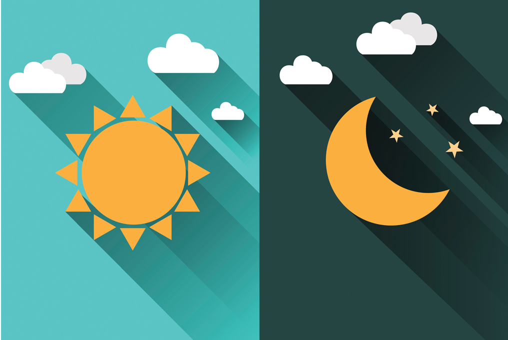 Une image avec jour et nuit