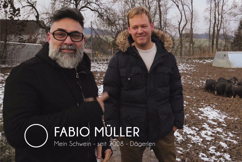 Chefkoch Gio mit dem Züchter Müller