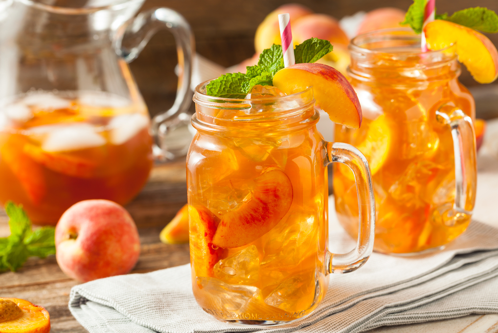 Thé froid à la pêche