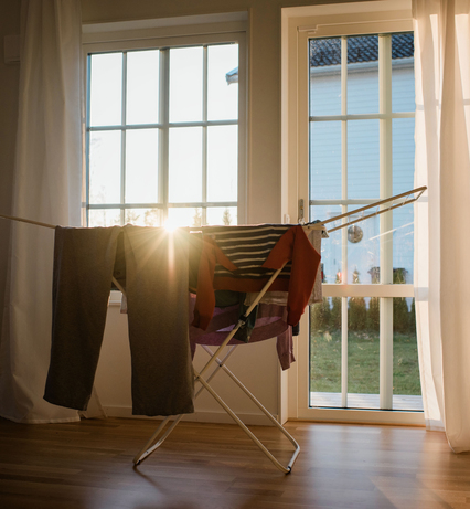 Stenditoio con biancheria