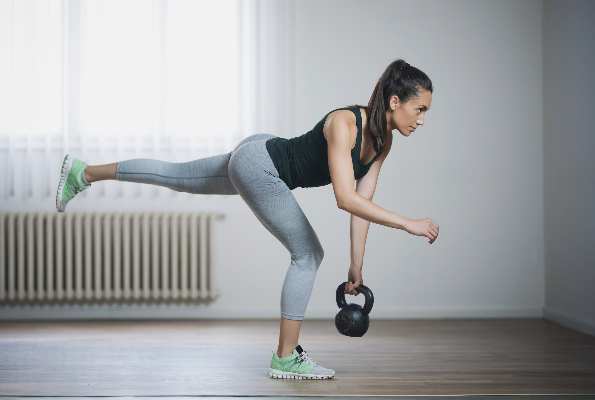 Übung mit Kettlebell