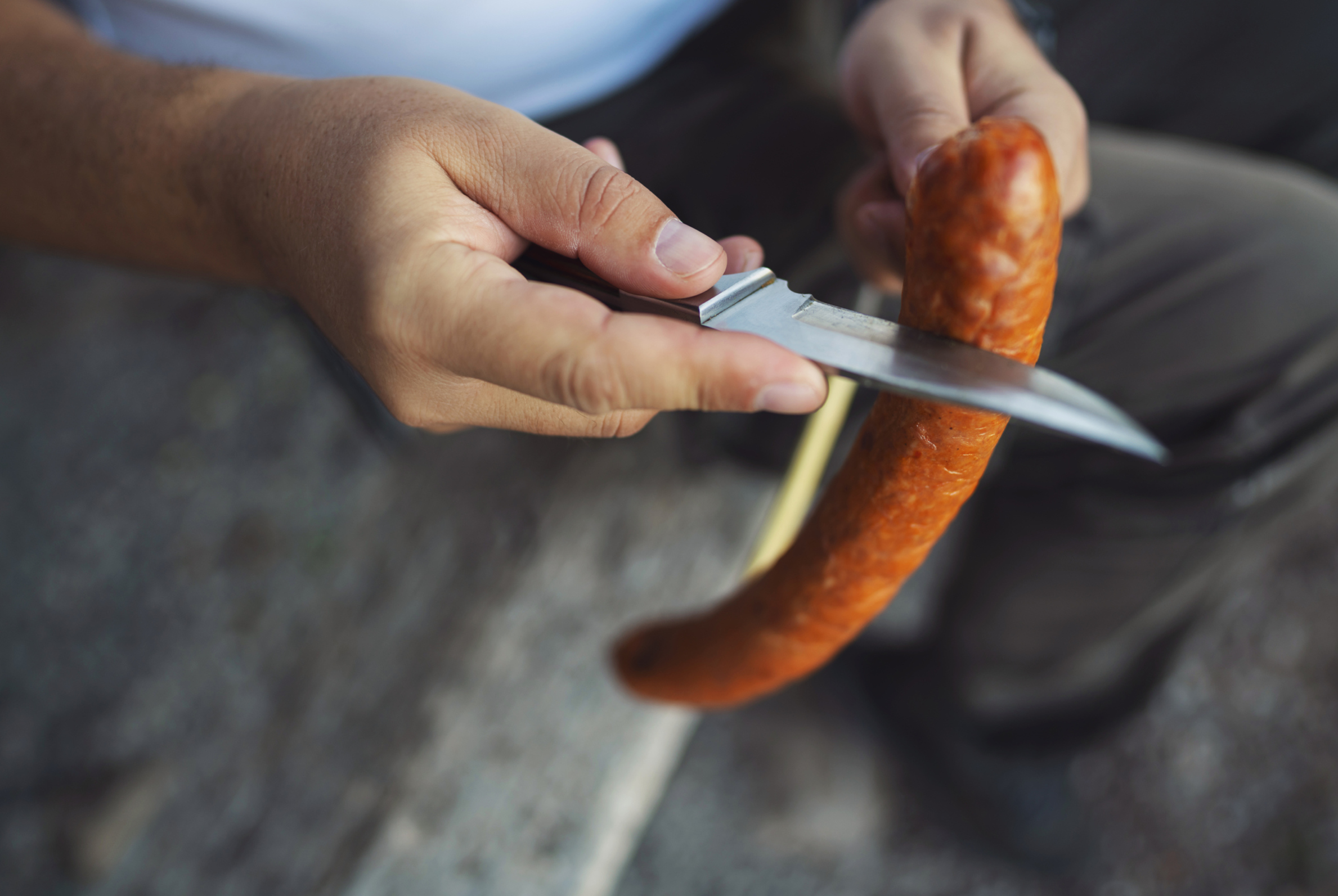 Wurst und Messer