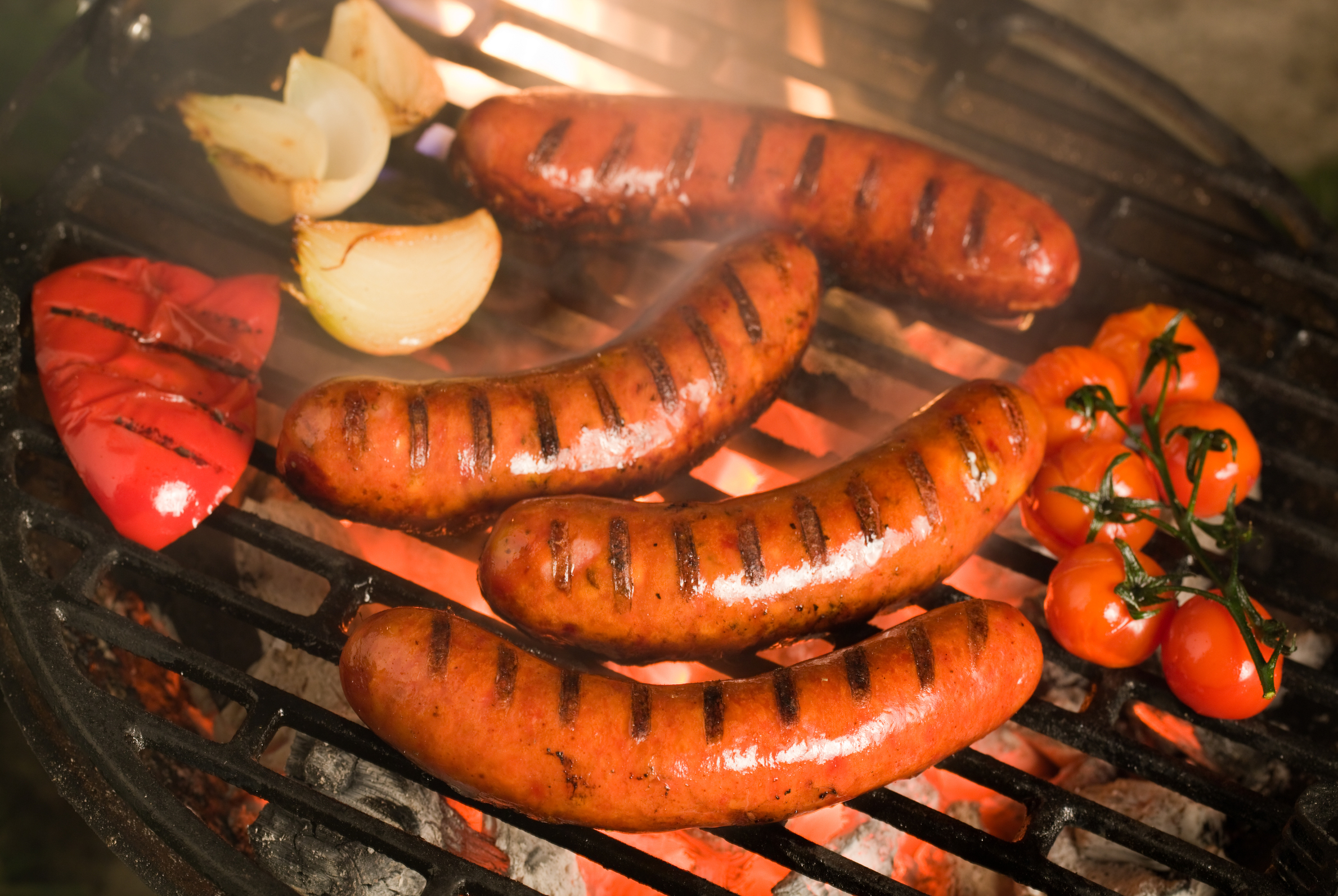 Würste auf Grill
