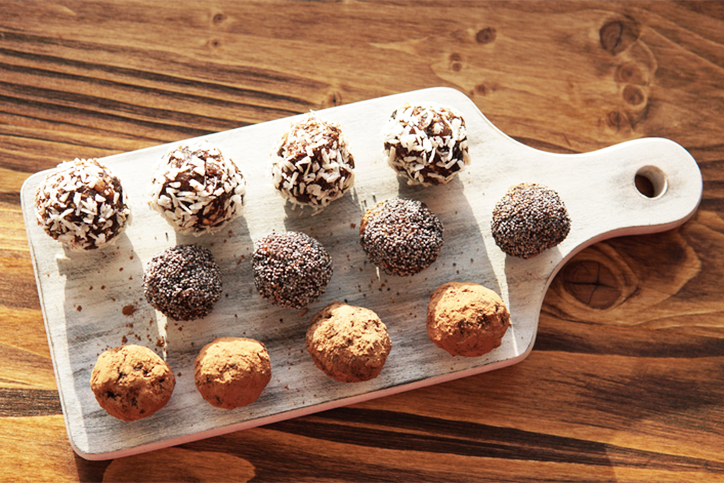 Verschiedene Trüffel Pralinen